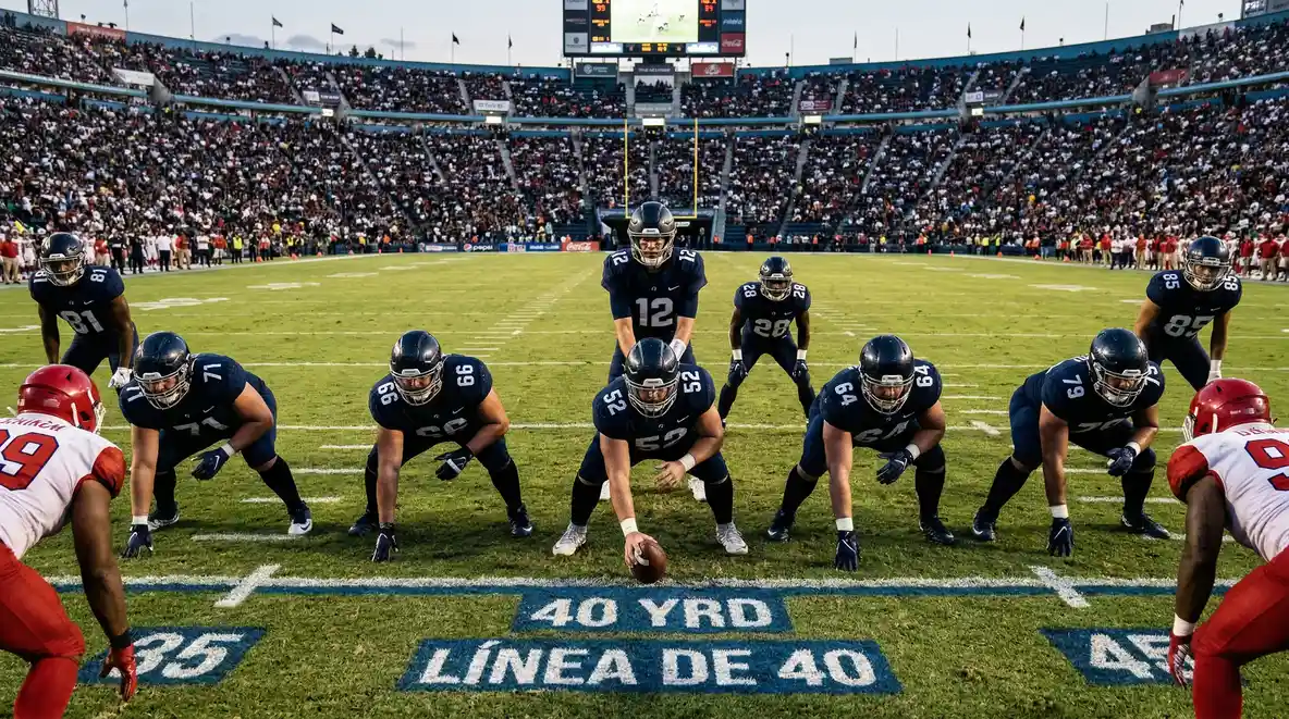 Persona viendo partido NFL en televisión en ambiente deportivo con transmisión de fútbol americano